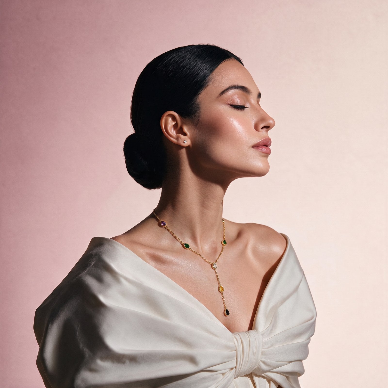 Liora Drop Gold Necklace Secondary image