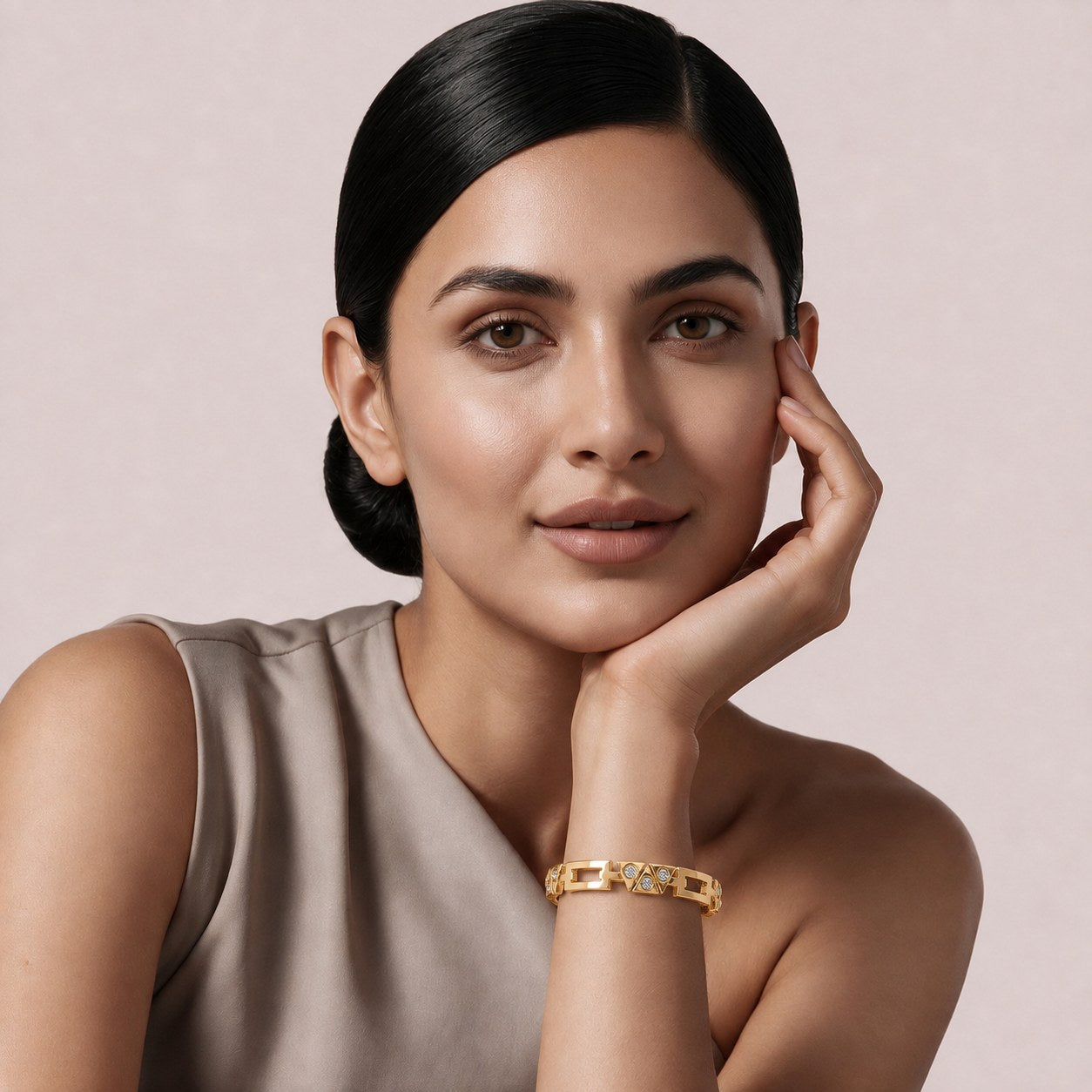 Vertex Gold Plated Bangle Secondary image