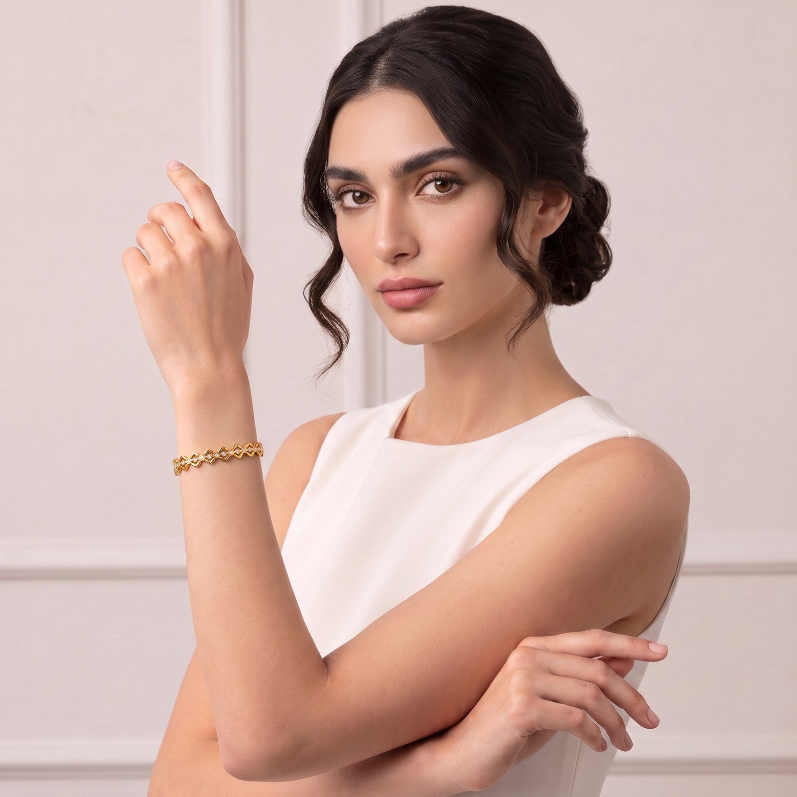 Florence Gold Plated Bangle Secondary image