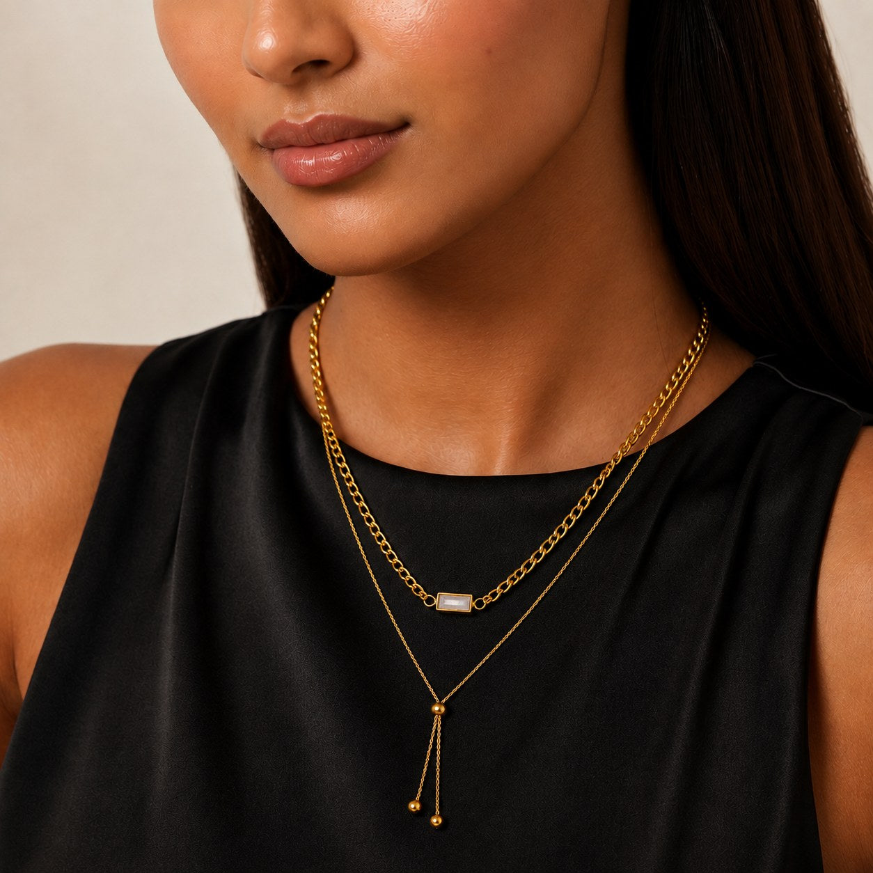 Harmony Layered Gold Necklace Secondary image