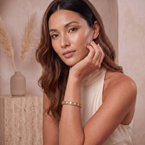 Celeste Gold  Halo Bangle