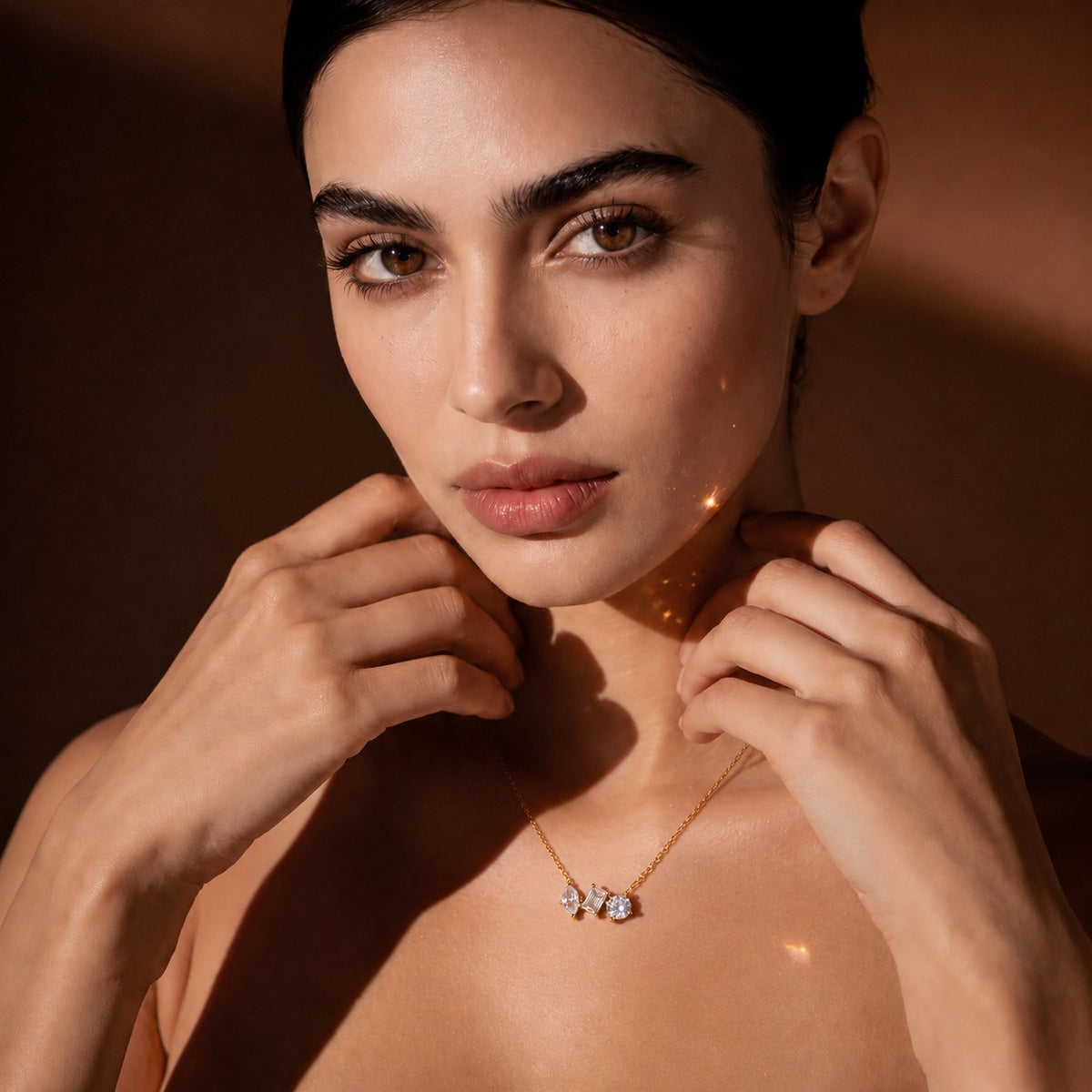 Trinity Spark Gold Necklace