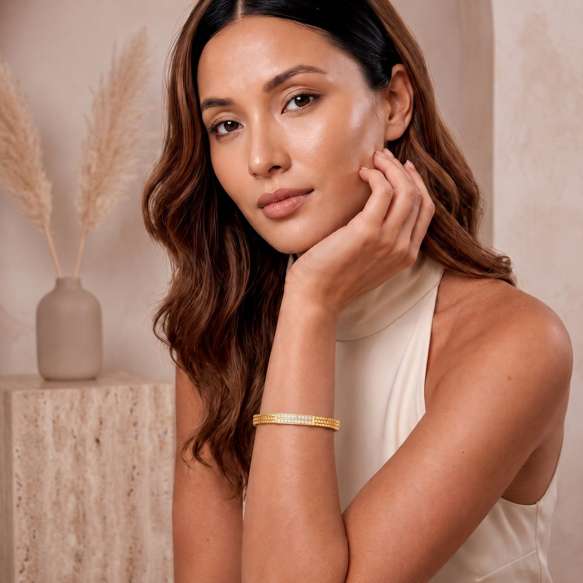 Serena Gold Plated Bangle