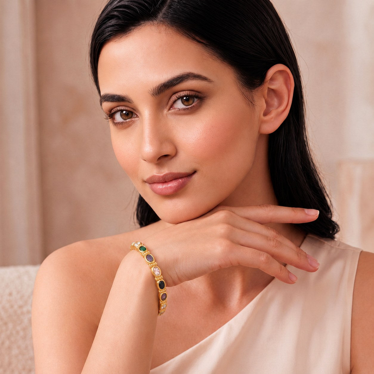 Prisma Gold Plated Bangle Secondary image