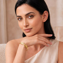 Leafy Gold Plated Bangle