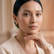 Spectrum Gold Hoop Earrings