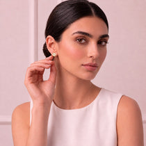 Moon Petal Stud Earrings