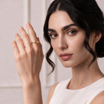 Twin Sparkle Gold Ring