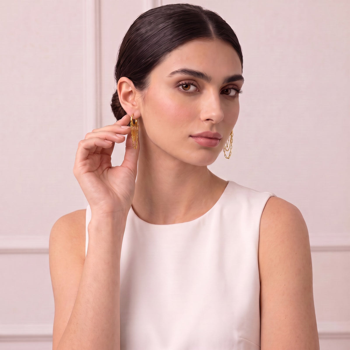 Trapestery Gold Hoops Earrings