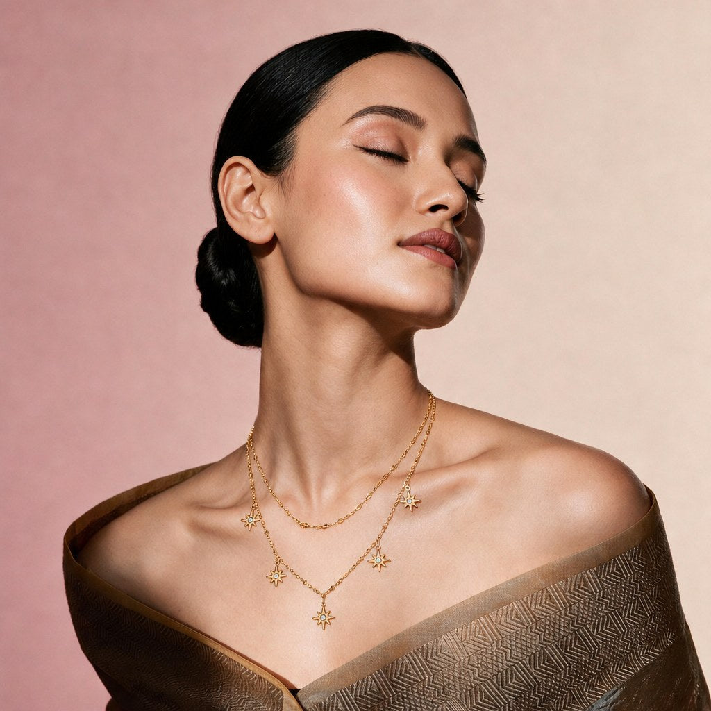 Constellation Layered Gold Necklace Secondary image