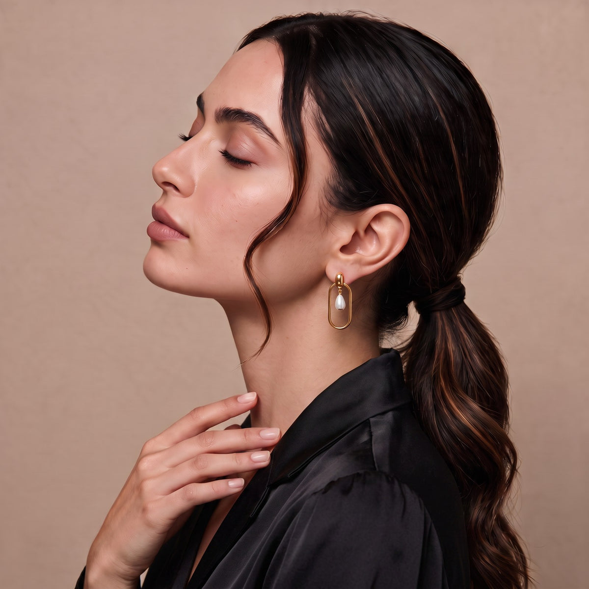 Pearl Grace Gold Earrings