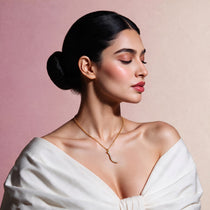 Crystal Cascade Gold Necklace