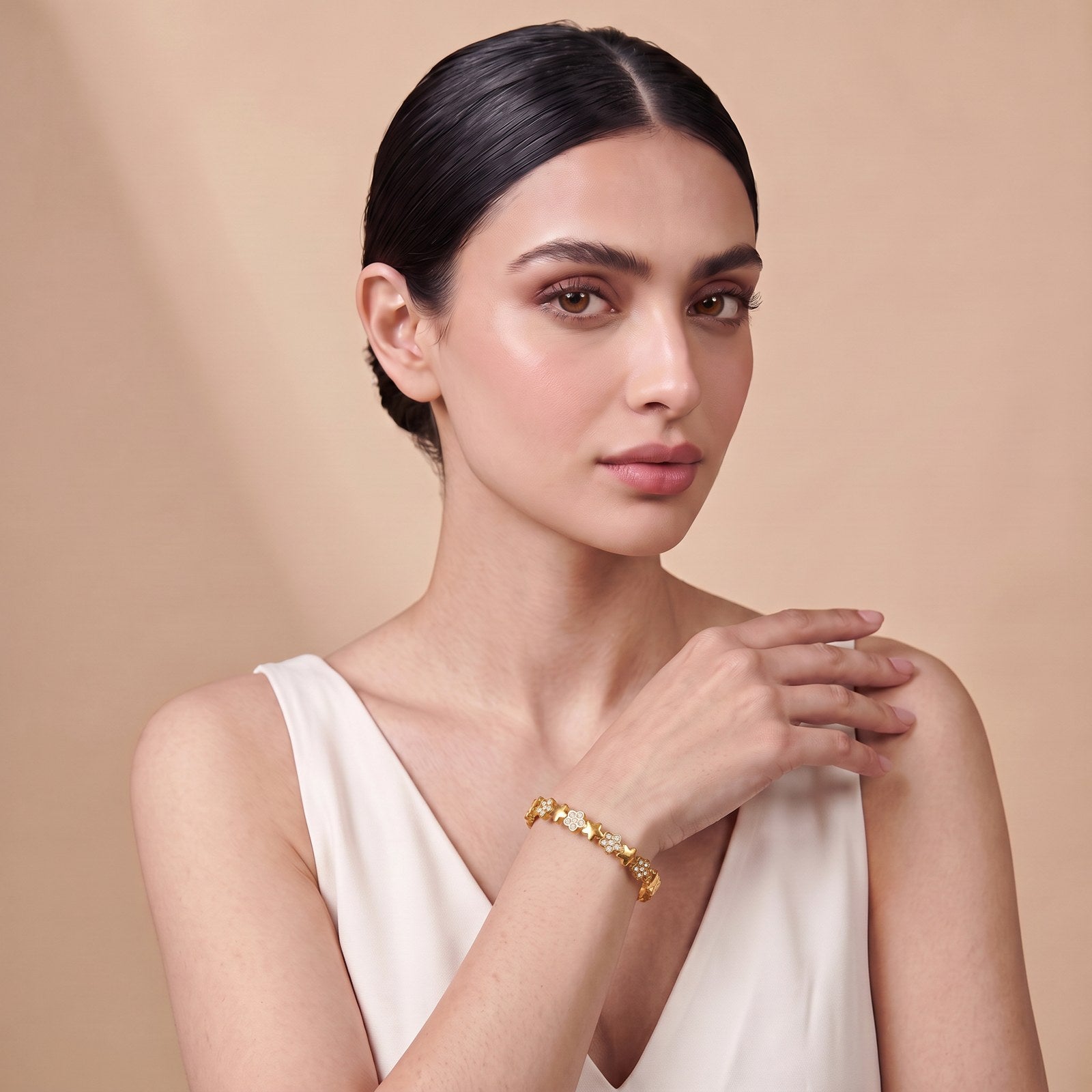 Fiora Gold Plated Bangle Secondary image