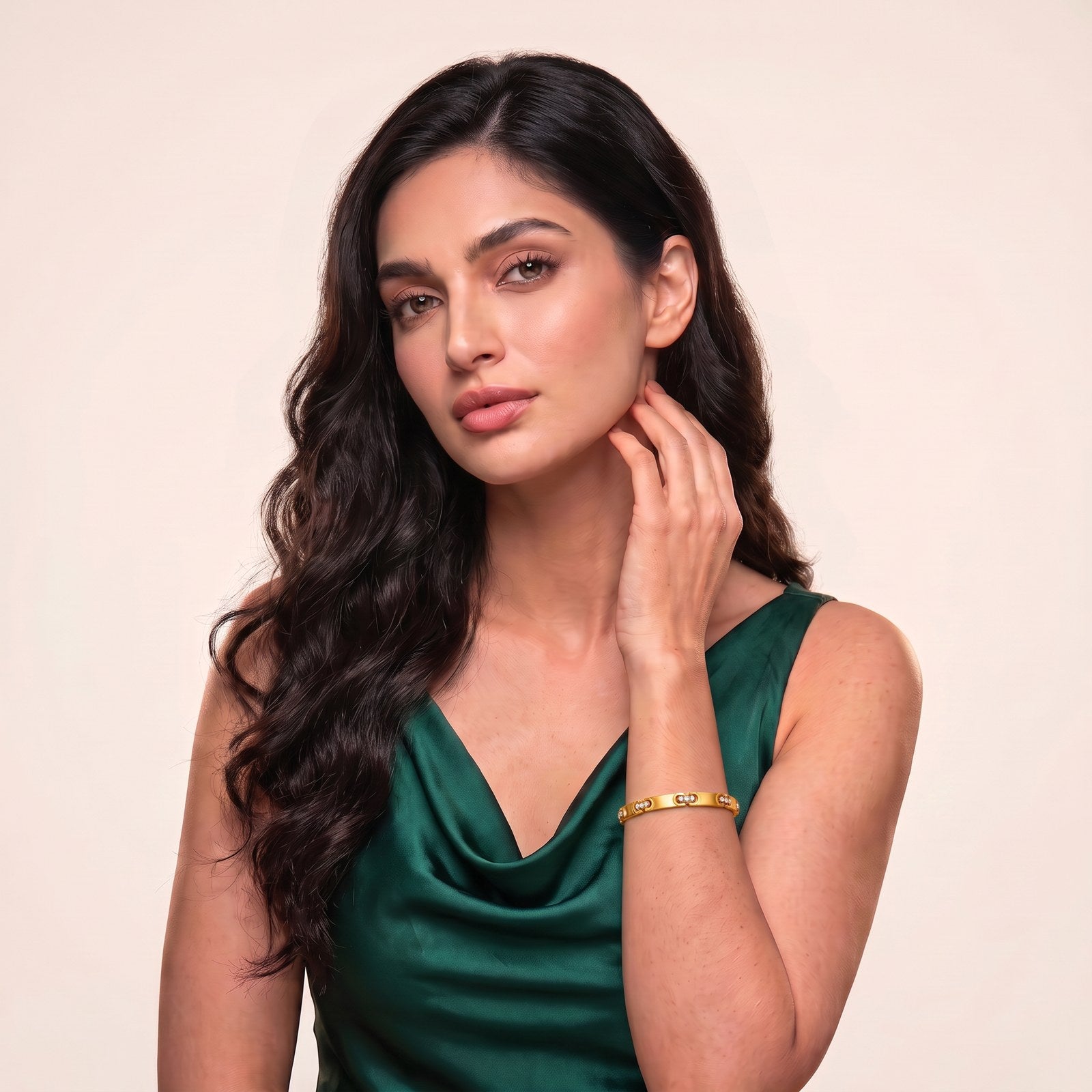 The Icon Gold Plated Bangle Secondary image