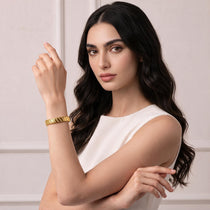 Weave Gold Plated Bangle