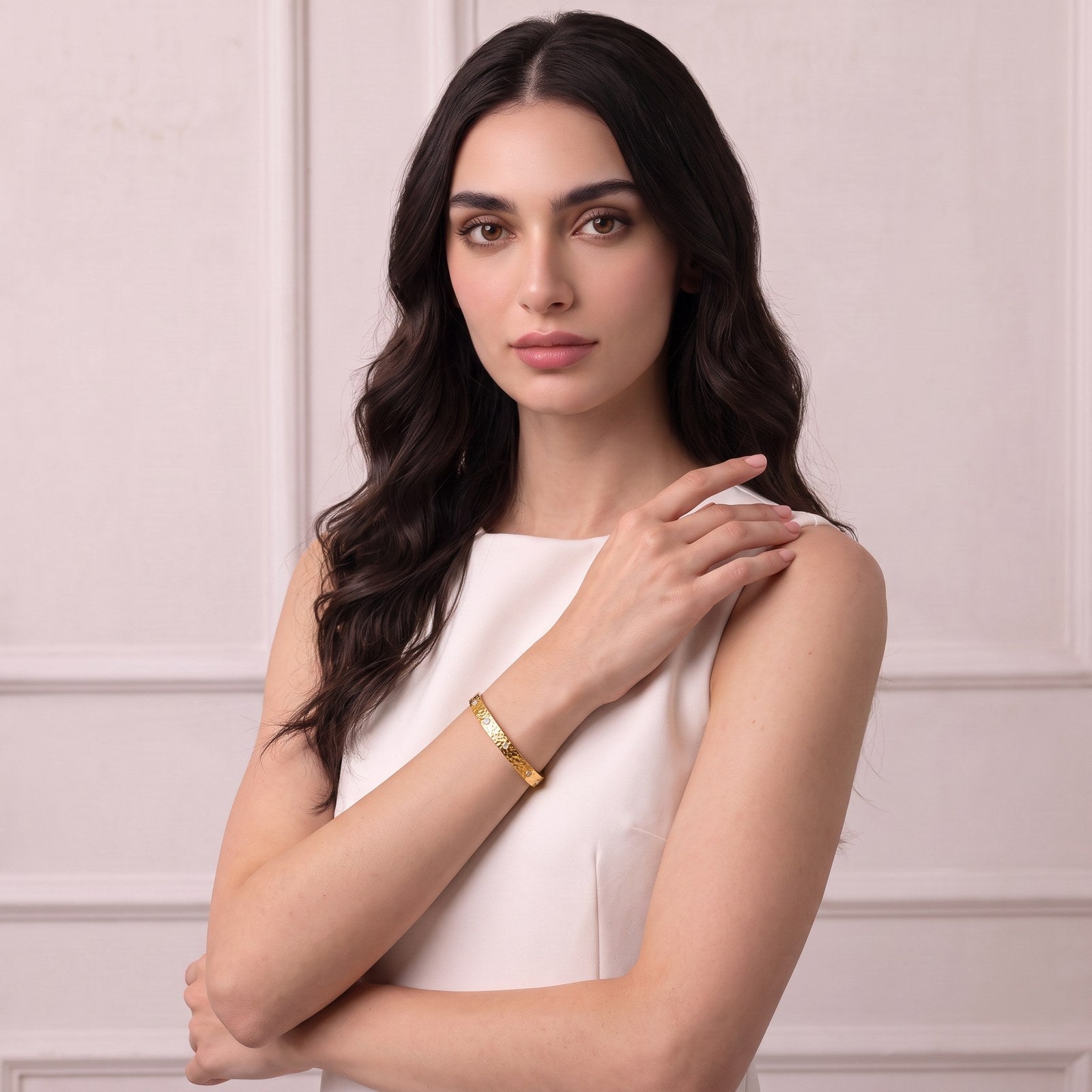 Vera Gold Plated Bangle Secondary image