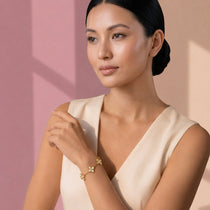 Fleur Eclat Gold Bracelet - Crystal