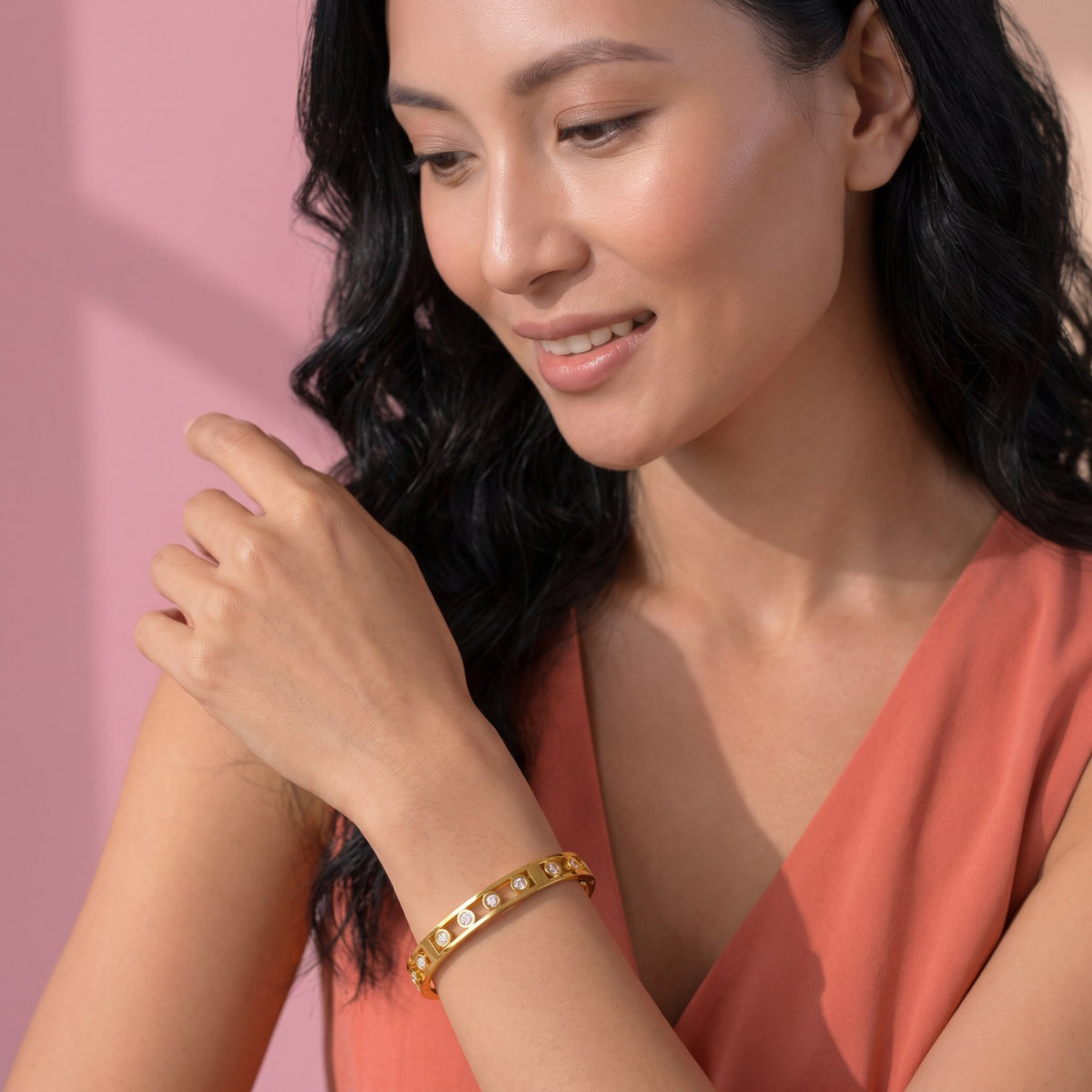 Prism Gold Plated Bangle