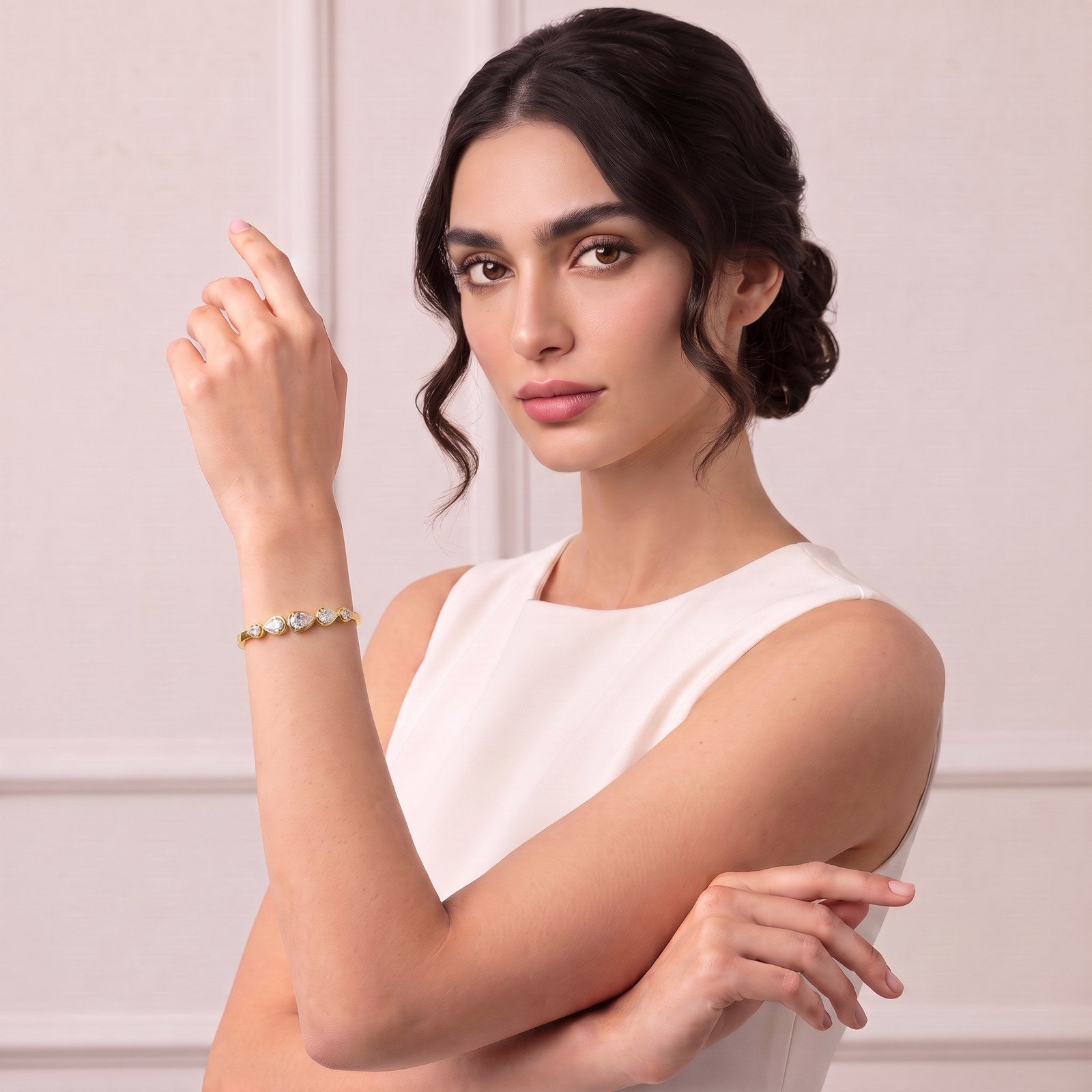 Liora Gold Plated Bangle Secondary image