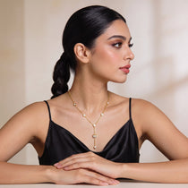 Stellar Gold Lariat Necklace