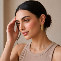 Cleo Pin Gold Earrings