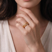Opulent Twist Gold Ring