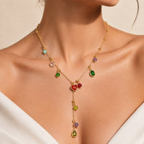 Jewel Cascade Gold Necklace