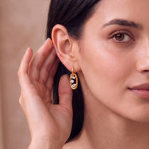 Floating Spark  Hoop Earrings