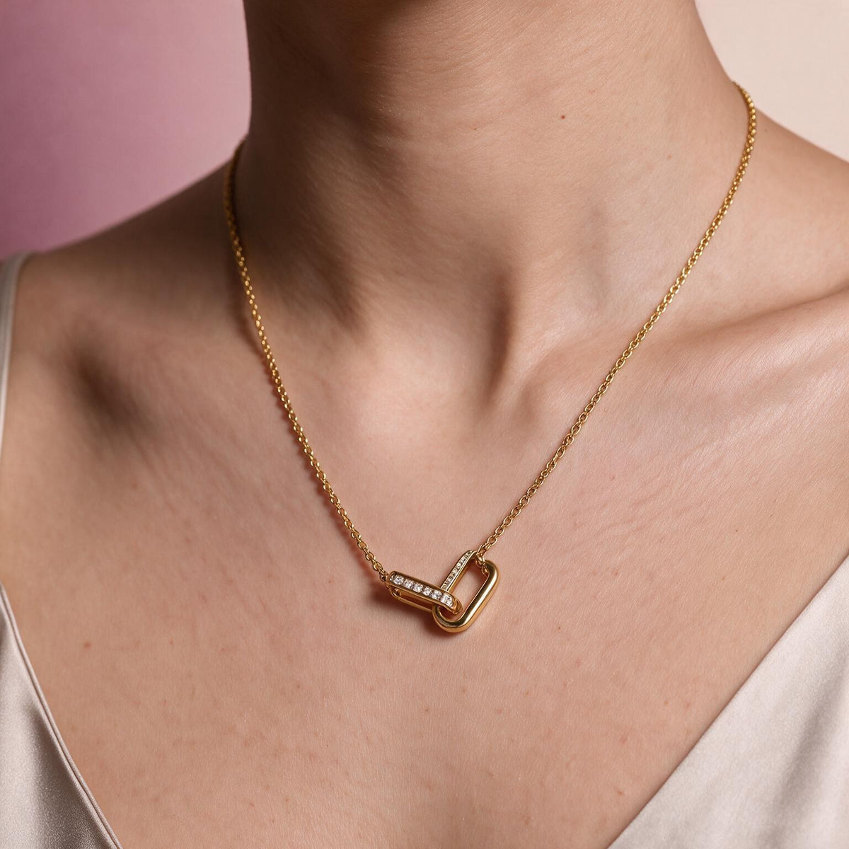 Interlock Gold Necklace