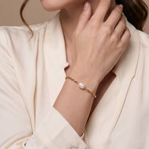 Ivory Gold Pearl Bracelet