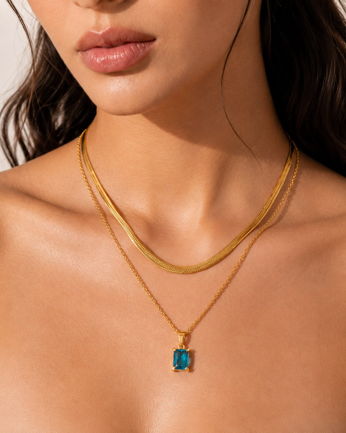 Aqua Royal Gold Necklace