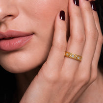 Crown Prism Gold Ring