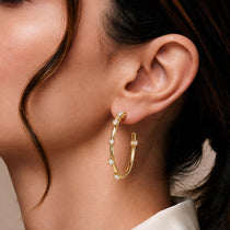 Spark Gold Hoop Earrings