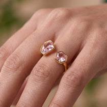 Pink Bloom Gold Ring