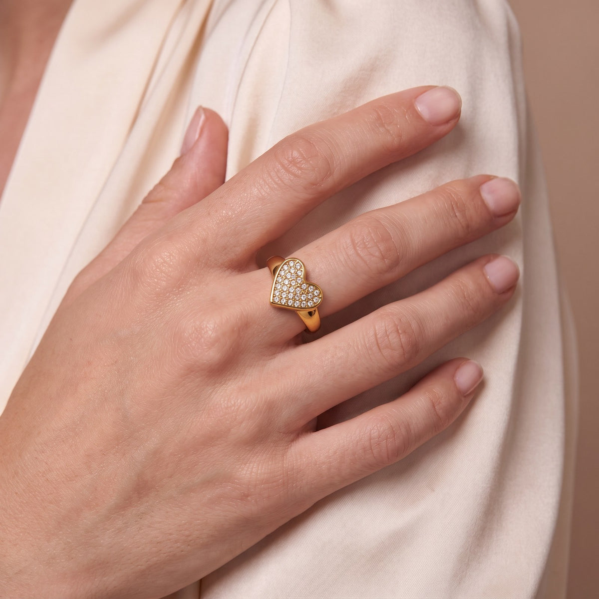 Cherish Gold Heart Ring