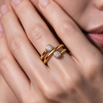 Cosmic Loop Gold Ring