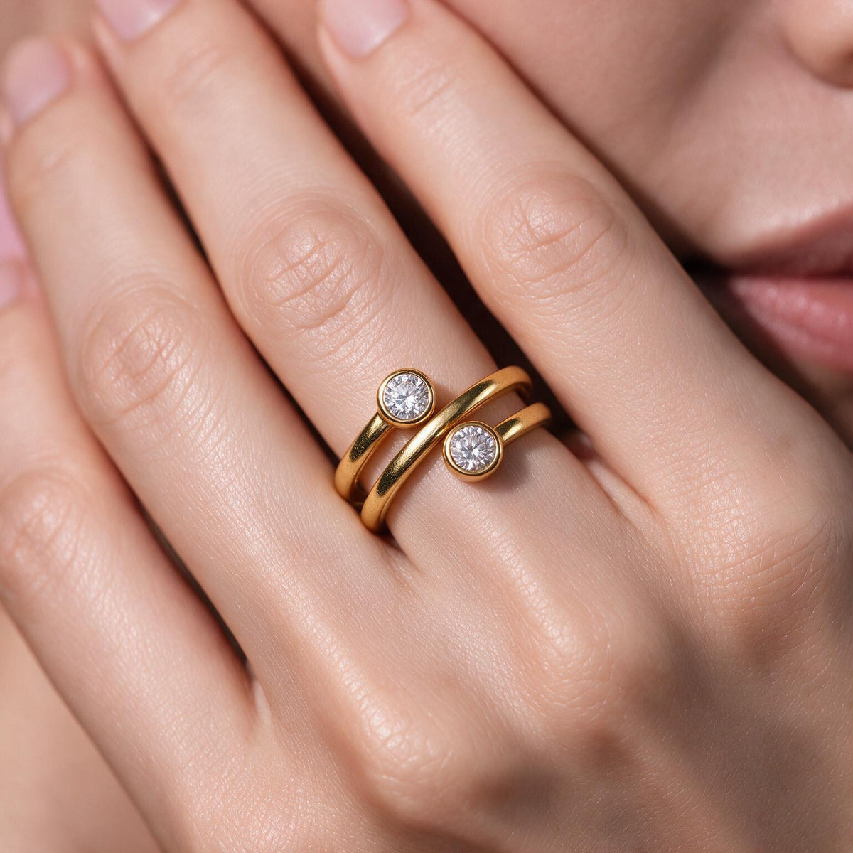 Cosmic Loop Gold Ring
