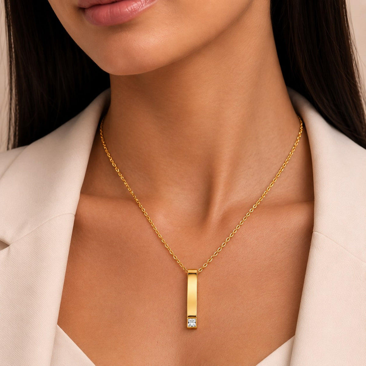 Monarch Bar Gold Necklace