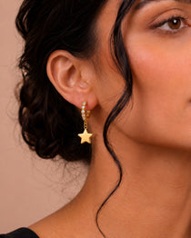 Star Charm Gold Earrings