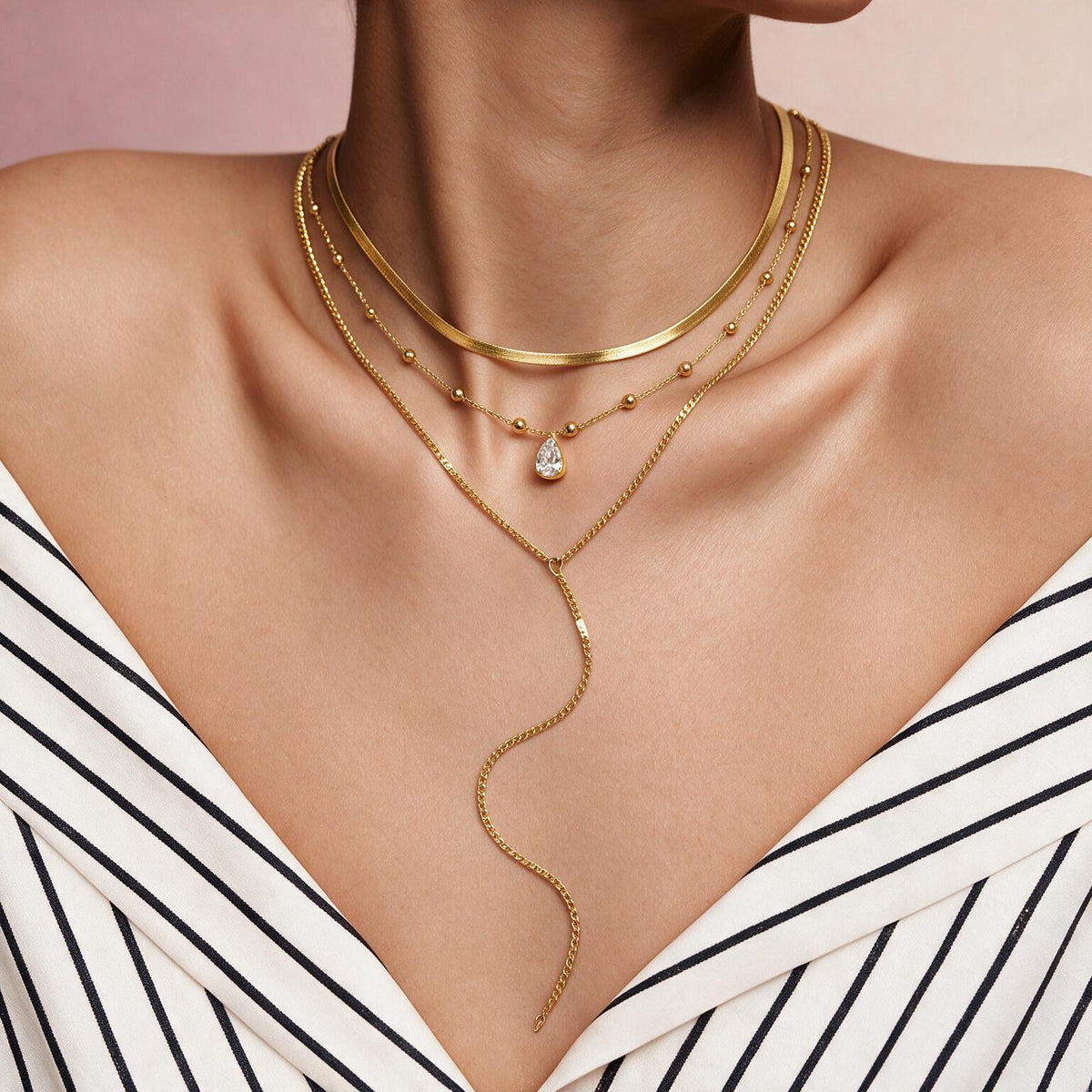 Elan Layered Gold Necklace