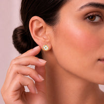 Moon Petal Stud Earrings