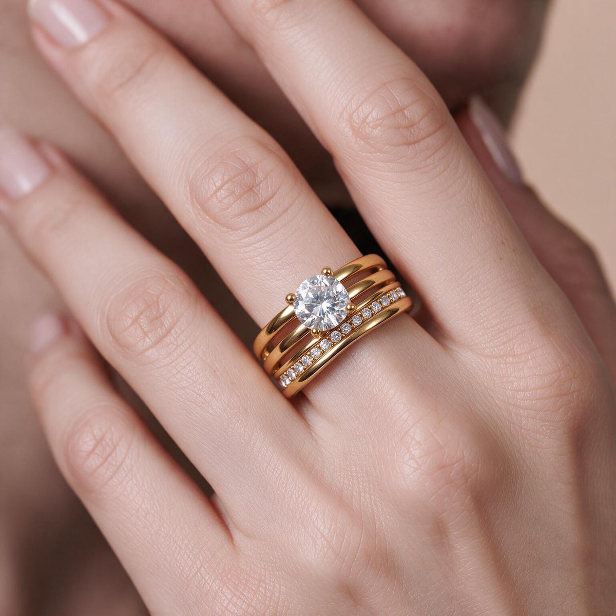 Gilded Cuff Gold Ring