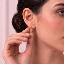 Starlit Gold Huggies Earrings