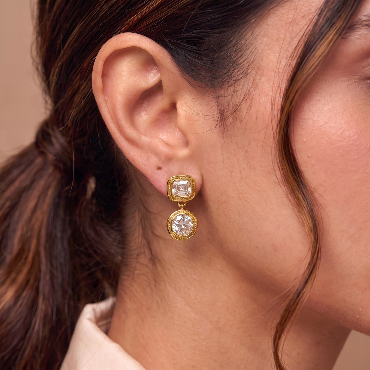 Opaline Gold Earrings