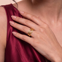 Celeste Link Gold Ring