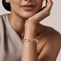 Vertex Gold Plated Bangle