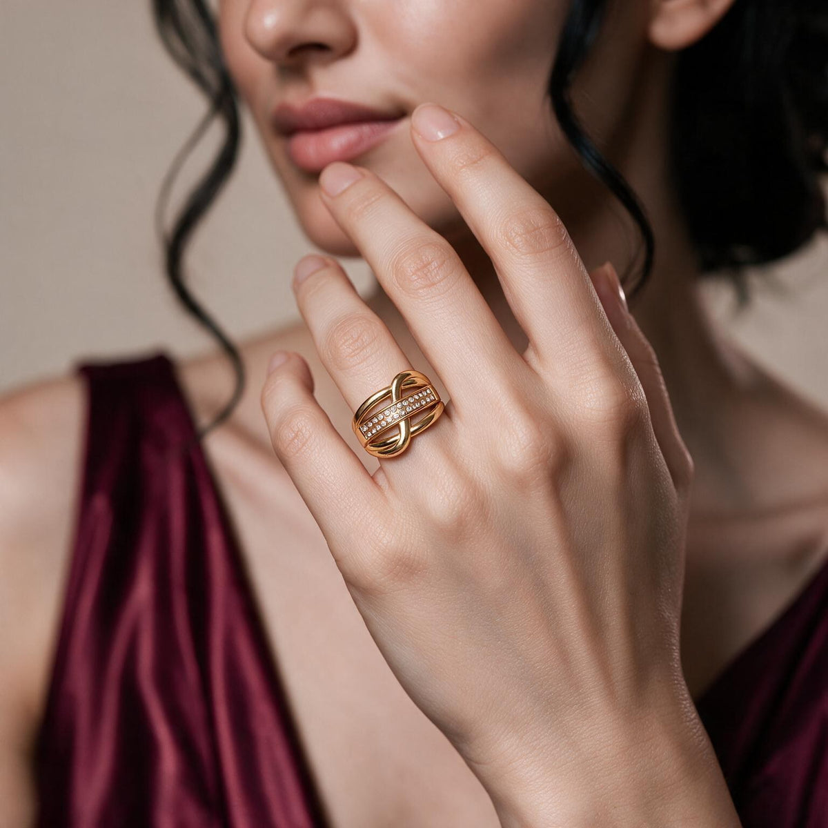 Grace Interlace Gold Ring