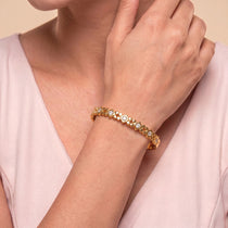 Daisy Gold Plated Bangle