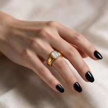 Opal Light Gold Ring