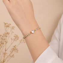 Amore Heart Gold Tennis Bracelet